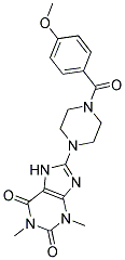 1,3-DIMETHYL-8-[4-(4-METHOXYBENZOYL)PIPERAZIN-1-YL]-3,7-DIHYDRO-1H-PURINE-2,6-DIONE Structure