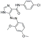 N-(4-CHLOROPHENYL)-5-[(E)-(2,4-DIMETHOXYPHENYL)DIAZENYL]-1H-IMIDAZOLE-4-CARBOXAMIDE Struktur