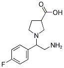 1-[2-AMINO-1-(4-FLUORO-PHENYL)-ETHYL]-PYRROLIDINE-3-CARBOXYLIC ACID Struktur