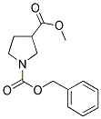 PYRROLIDINE-1,3-DICARBOXYLIC ACID 1-BENZYL ESTER 3-METHYL ESTER Struktur