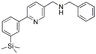 1-PHENYL-N-((6-[3-(TRIMETHYLSILYL)PHENYL]PYRIDIN-3-YL)METHYL)METHANAMINE Struktur