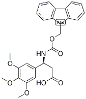 (S)-3-(9H-FLUOREN-9-YLMETHOXYCARBONYLAMINO)-3-(3,4,5-TRIMETHOXY-PHENYL)-PROPIONIC ACID Struktur