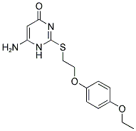 6-AMINO-2-([2-(4-ETHOXYPHENOXY)ETHYL]THIO)PYRIMIDIN-4(1H)-ONE Struktur