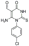 6-AMINO-1-(4-CHLOROPHENYL)-4-OXO-2-THIOXO-1,2,3,4-TETRAHYDRO-5-PYRIMIDINECARBALDEHYDE Struktur