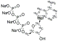 2'-DEOXYADENOSINE-13C10,15N5 5'-TRIPHOSPHATE SODIUM SALT Struktur