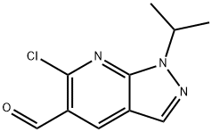 6-CHLORO-1-ISOPROPYL-1H-PYRAZOLO[3,4-B]PYRIDINE-5-CARBALDEHYDE Struktur