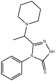 4-PHENYL-5-(1-PIPERIDIN-1-YLETHYL)-4H-1,2,4-TRIAZOLE-3-THIOL Struktur