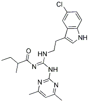 N-[2-(5-CHLORO-1H-INDOL-3-YL)ETHYL]-N'-(4,6-DIMETHYL-2-PYRIMIDINYL)-N'-(2-METHYLBUTANOYL)GUANIDINE Struktur