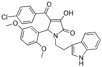 1-(2-(1H-INDOL-3-YL)ETHYL)-4-(4-CHLOROBENZOYL)-5-(2,5-DIMETHOXYPHENYL)-3-HYDROXY-1H-PYRROL-2(5H)-ONE Struktur