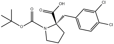 BOC-(S)-ALPHA-(3,4-DICHLOROBENZYL)-PROLINE Struktur