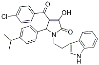 1-(2-(1H-INDOL-3-YL)ETHYL)-4-(4-CHLOROBENZOYL)-3-HYDROXY-5-(4-ISOPROPYLPHENYL)-1H-PYRROL-2(5H)-ONE Struktur