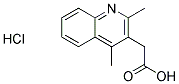 (2,4-DIMETHYLQUINOLIN-3-YL)ACETIC ACID HYDROCHLORIDE Struktur