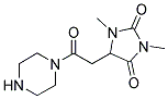 1,3-DIMETHYL-5-(2-OXO-2-PIPERAZIN-1-YL-ETHYL)-IMIDAZOLIDINE-2,4-DIONE Struktur