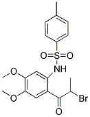 N-[2-(2-BROMO-PROPIONYL)-4,5-DIMETHOXY-PHENYL]-4-METHYL-BENZENESULFONAMIDE Struktur