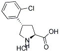 (+/-)-TRANS-4-(2-CHLOROPHENYL)PYRROLIDINE-3-CARBOXYLIC ACID HYDROCHLORIDE Struktur