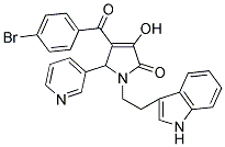 1-(2-(1H-INDOL-3-YL)ETHYL)-4-(4-BROMOBENZOYL)-3-HYDROXY-5-(PYRIDIN-3-YL)-1H-PYRROL-2(5H)-ONE Struktur