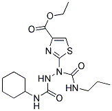 ETHYL 2-{2-[(CYCLOHEXYLAMINO)CARBONYL]-1-[(PROPYLAMINO)CARBONYL]HYDRAZINO}-1,3-THIAZOLE-4-CARBOXYLATE Struktur