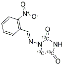 1-(2-NITROBENZYLIDENAMINO)-2,4-IMIDAZOLIDINEDIONE-[2,4,5-13C] Struktur