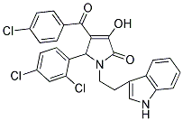 1-(2-(1H-INDOL-3-YL)ETHYL)-4-(4-CHLOROBENZOYL)-5-(2,4-DICHLOROPHENYL)-3-HYDROXY-1H-PYRROL-2(5H)-ONE Struktur