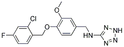 N-(4-[(2-CHLORO-4-FLUOROBENZYL)OXY]-3-METHOXYBENZYL)-2H-TETRAZOL-5-AMINE Struktur