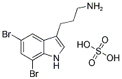 SULFURIC ACID COMPOUND WITH 3-(5,7-DIBROMO-1H-INDOL-3-YL)PROPYLAMINE (1:1) Struktur