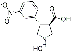 (TRANS)-4-(3-NITRO-PHENYL)-PYRROLIDINE-3-CARBOXYLIC ACID-HCL Struktur