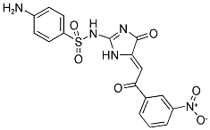 4-AMINO-N-{(5Z)-5-[2-(3-NITROPHENYL)-2-OXOETHYLIDENE]-4-OXO-4,5-DIHYDRO-1H-IMIDAZOL-2-YL}BENZENESULFONAMIDE Struktur