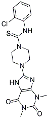 N-(2-CHLOROPHENYL)-4-(1,3-DIMETHYL-2,6-DIOXO-2,3,6,7-TETRAHYDRO-1H-PURIN-8-YL)PIPERAZINE-1-CARBOTHIOAMIDE Struktur