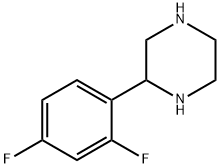 2-(2,4-DIFLUORO-PHENYL)-PIPERAZINE Struktur