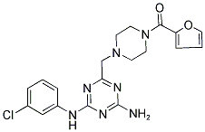 N-(3-CHLOROPHENYL)-6-{[4-(2-FUROYL)PIPERAZIN-1-YL]METHYL}-1,3,5-TRIAZINE-2,4-DIAMINE Struktur