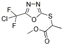 METHYL 2-((5-[CHLORO(DIFLUORO)METHYL]-1,3,4-OXADIAZOL-2-YL)SULFANYL)PROPANOATE Struktur