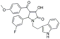 1-(2-(1H-INDOL-3-YL)ETHYL)-5-(3-FLUOROPHENYL)-3-HYDROXY-4-(4-METHOXYBENZOYL)-1H-PYRROL-2(5H)-ONE Struktur