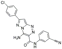 4-AMINO-7-(4-CHLOROPHENYL)-N-(3-CYANOPHENYL)PYRAZOLO[5,1-C][1,2,4]TRIAZINE-3-CARBOXAMIDE Struktur