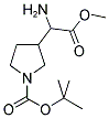 3-(AMINO-METHOXYCARBONYL-METHYL)-PYRROLIDINE-1-CARBOXYLIC ACID TERT-BUTYL ESTER Struktur