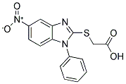 [(5-NITRO-1-PHENYL-1H-BENZIMIDAZOL-2-YL)THIO]ACETIC ACID Struktur