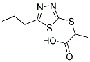 2-[(5-PROPYL-1,3,4-THIADIAZOL-2-YL)SULFANYL]PROPANOIC ACID Struktur