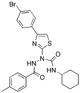 1-(4-(4-BROMOPHENYL)THIAZOL-2-YL)-N-CYCLOHEXYL-2-(4-METHYLBENZOYL)HYDRAZINECARBOXAMIDE Struktur