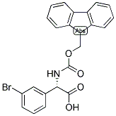 (S)-(3-BROMO-PHENYL)-[(9H-FLUOREN-9-YLMETHOXYCARBONYLAMINO)]-ACETIC ACID Struktur