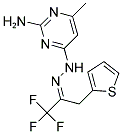 (2E)-1,1,1-TRIFLUORO-3-THIEN-2-YLACETONE (2-AMINO-6-METHYLPYRIMIDIN-4-YL)HYDRAZONE Struktur