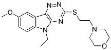 5-ETHYL-8-METHOXY-3-[(2-MORPHOLIN-4-YLETHYL)THIO]-5H-[1,2,4]TRIAZINO[5,6-B]INDOLE Struktur