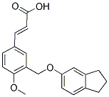 (2E)-3-(3-[(2,3-DIHYDRO-1H-INDEN-5-YLOXY)METHYL]-4-METHOXYPHENYL)-2-PROPENOIC ACID Struktur