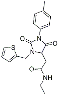 N-ETHYL-2-[1-(4-METHYLPHENYL)-2,5-DIOXO-3-(THIEN-2-YLMETHYL)IMIDAZOLIDIN-4-YL]ACETAMIDE Struktur