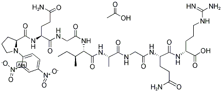 DNP-PRO-GLN-GLY-ILE-ALA-GLY-GLN-D-ARG-OH ACETATE Struktur