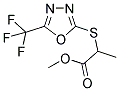 METHYL 2-([5-(TRIFLUOROMETHYL)-1,3,4-OXADIAZOL-2-YL]SULFANYL)PROPANOATE Struktur