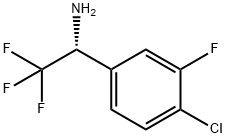 (1R)-1-(4-CHLORO-3-FLUOROPHENYL)-2,2,2-TRIFLUOROETHYLAMINE Struktur