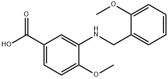 4-METHOXY-3-((2-METHOXYBENZYL)AMINO)BENZOIC ACID Struktur