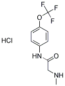 2-(METHYLAMINO)-N-[4-(TRIFLUOROMETHOXY)PHENYL]ACETAMIDE HYDROCHLORIDE Struktur