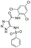 5-[(PHENYLSULFONYL)AMINO]-N-(2,4,6-TRICHLOROPHENYL)-1H-1,2,3-TRIAZOLE-4-CARBOXAMIDE Struktur