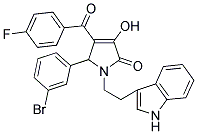 1-(2-(1H-INDOL-3-YL)ETHYL)-5-(3-BROMOPHENYL)-4-(4-FLUOROBENZOYL)-3-HYDROXY-1H-PYRROL-2(5H)-ONE Struktur