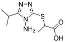 2-[(4-AMINO-5-ISOPROPYL-4H-1,2,4-TRIAZOL-3-YL)SULFANYL]PROPANOIC ACID Struktur